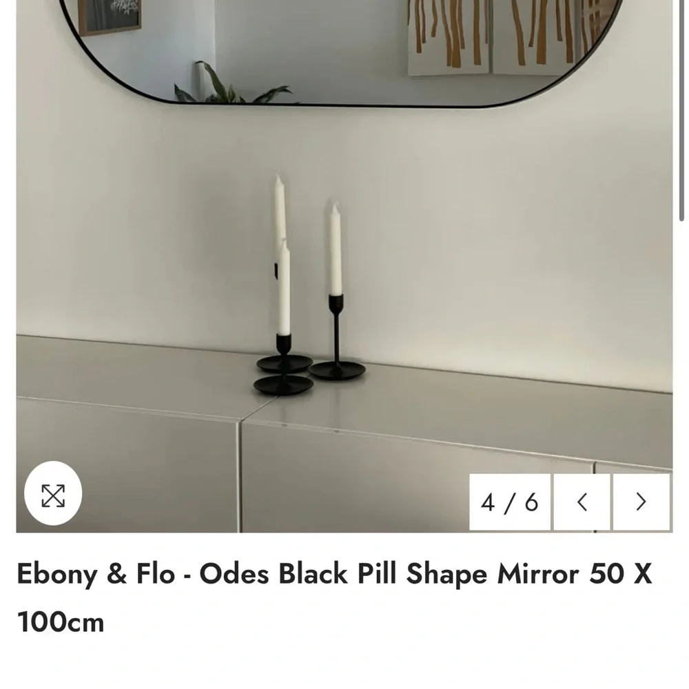 Odes Black Pill Shape Mirror